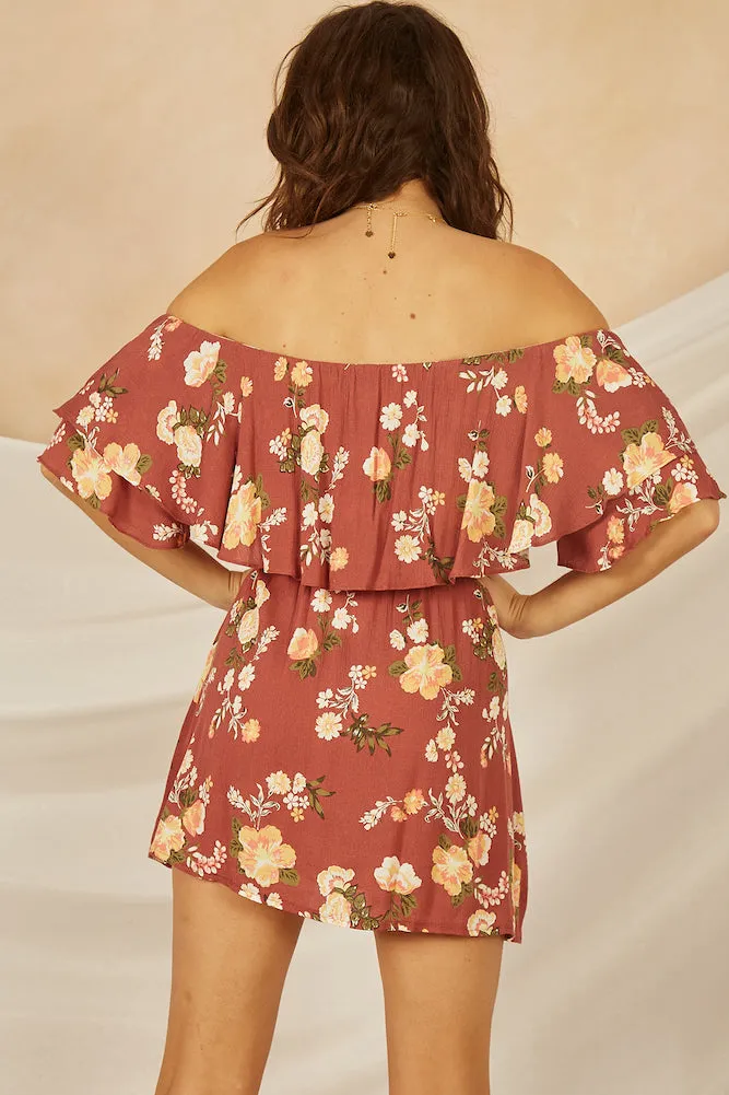 Peach Blossom Dress Rust