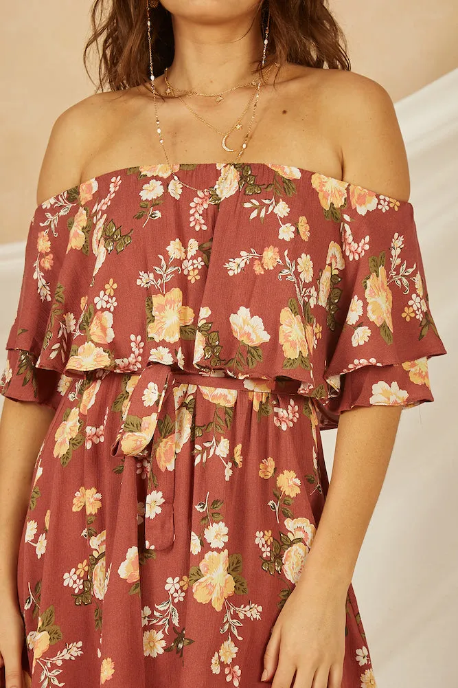 Peach Blossom Dress Rust