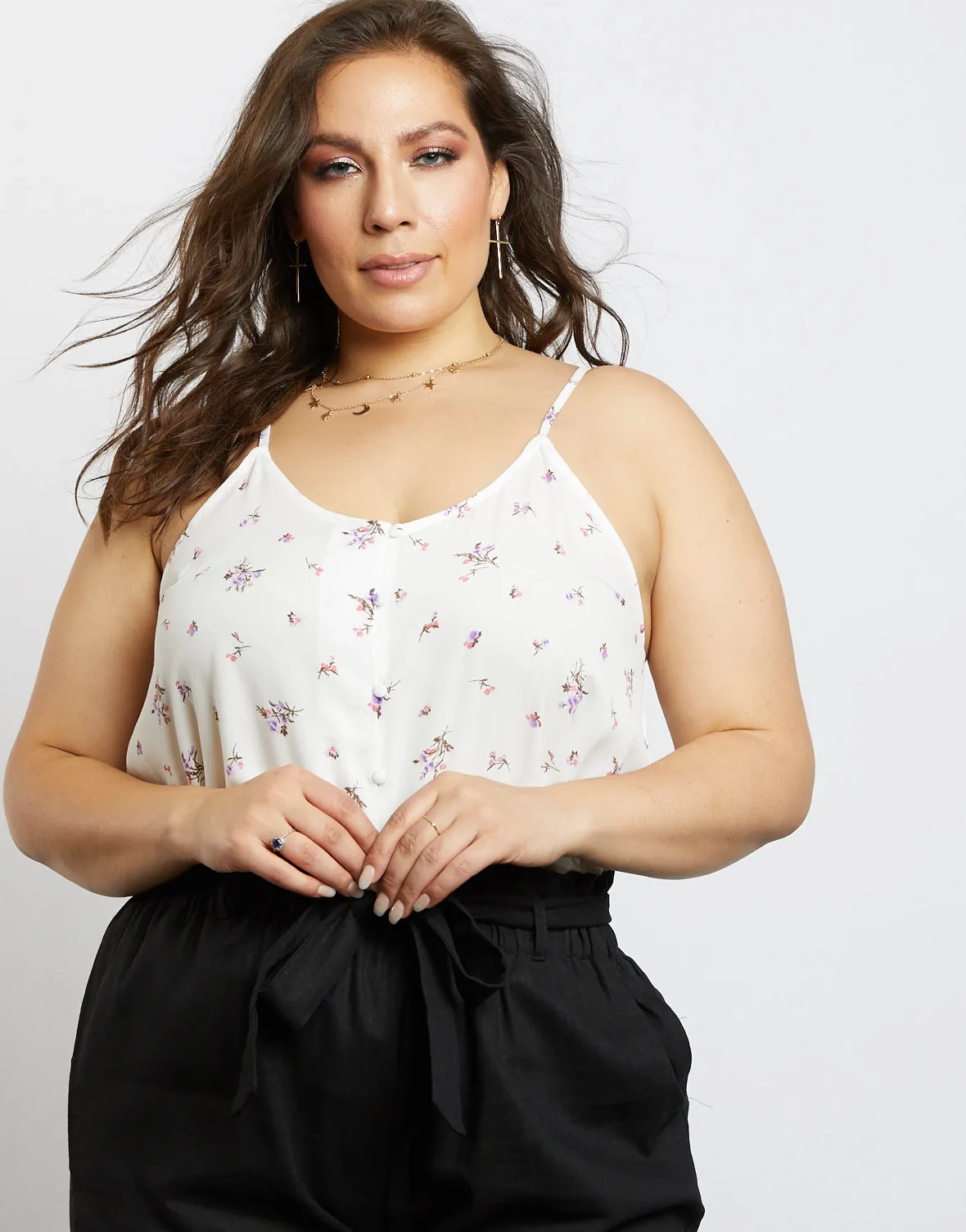 Plus Size All You Need Is Floral Tank Top