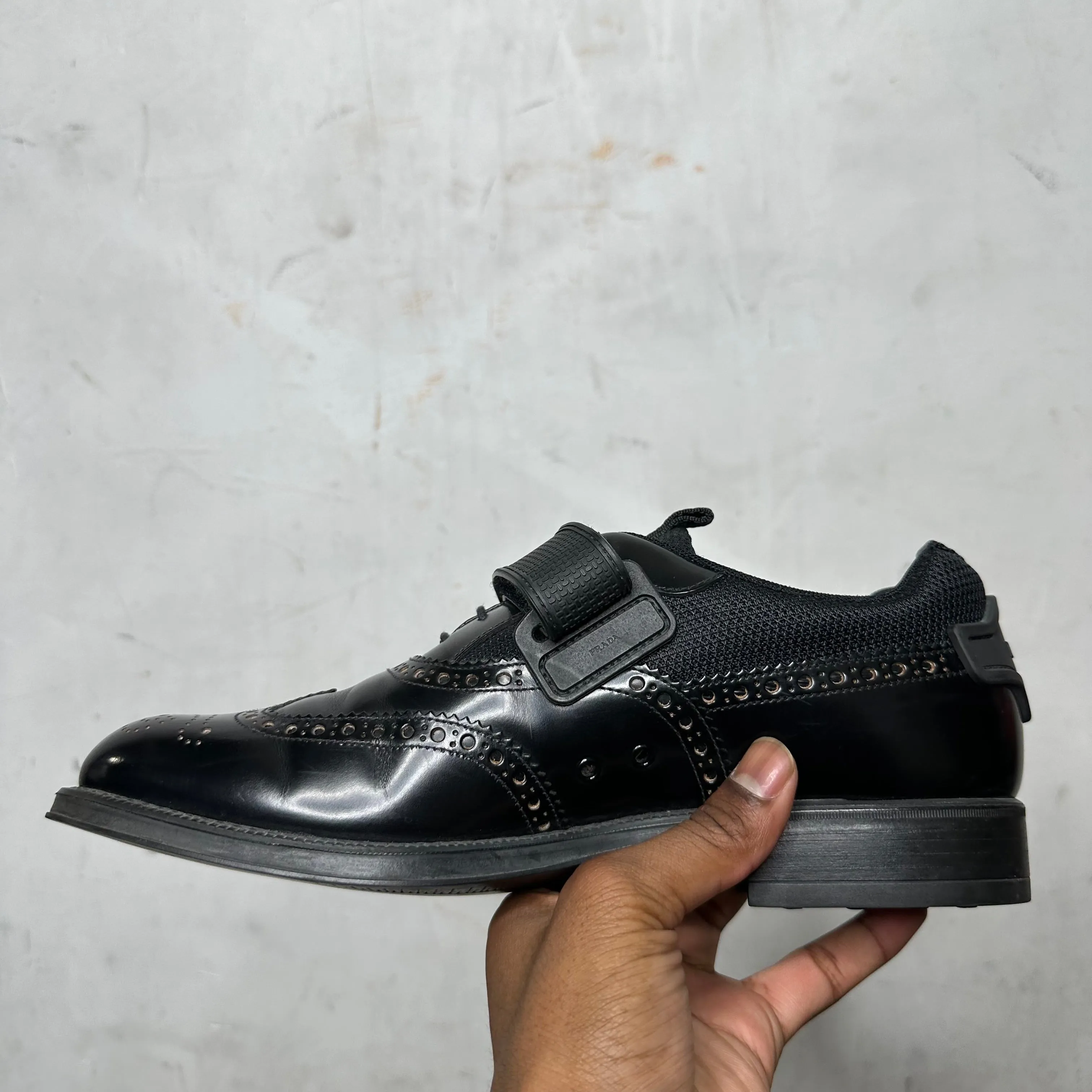 PRADA Strapped Leather Derby