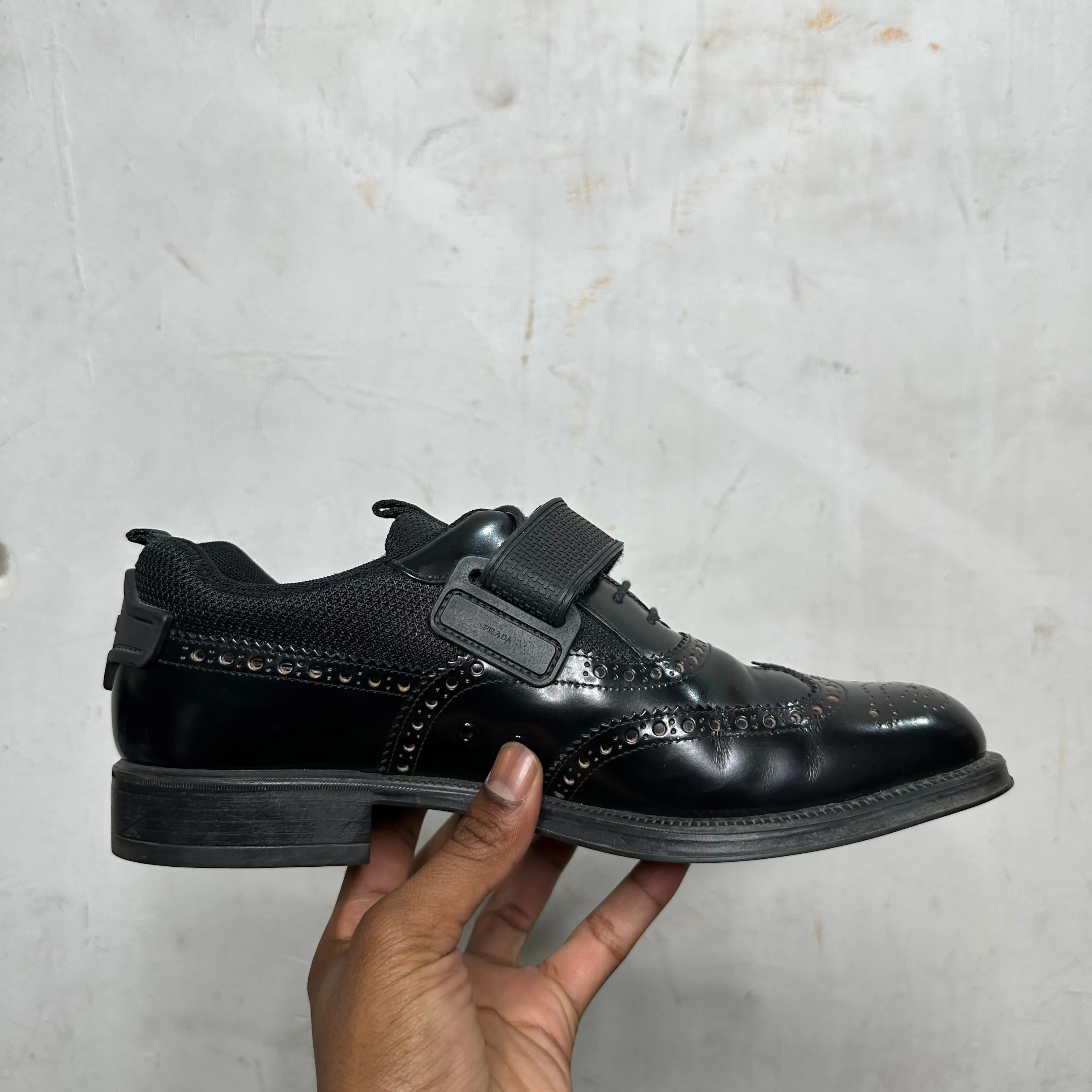 PRADA Strapped Leather Derby