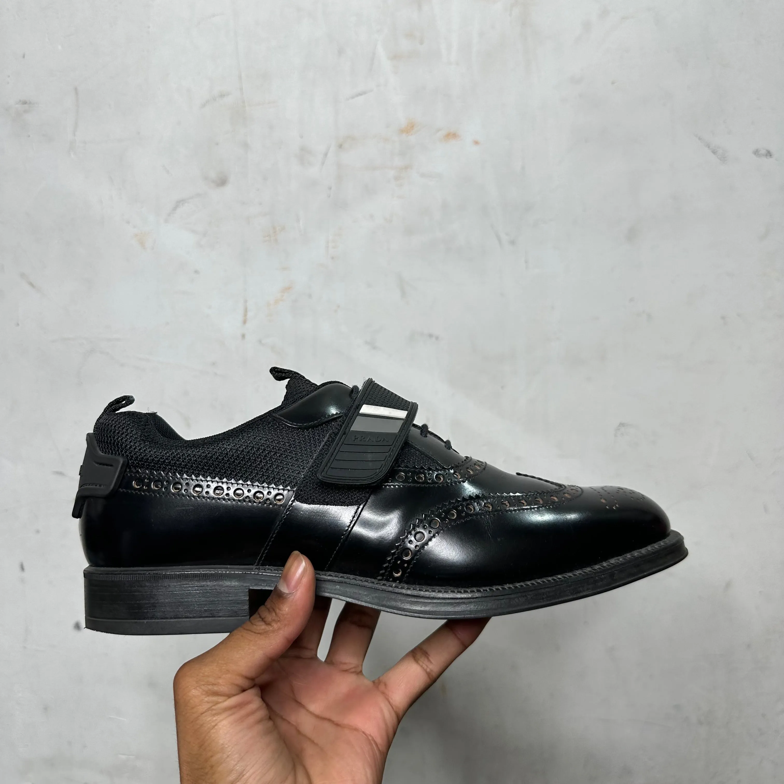 PRADA Strapped Leather Derby