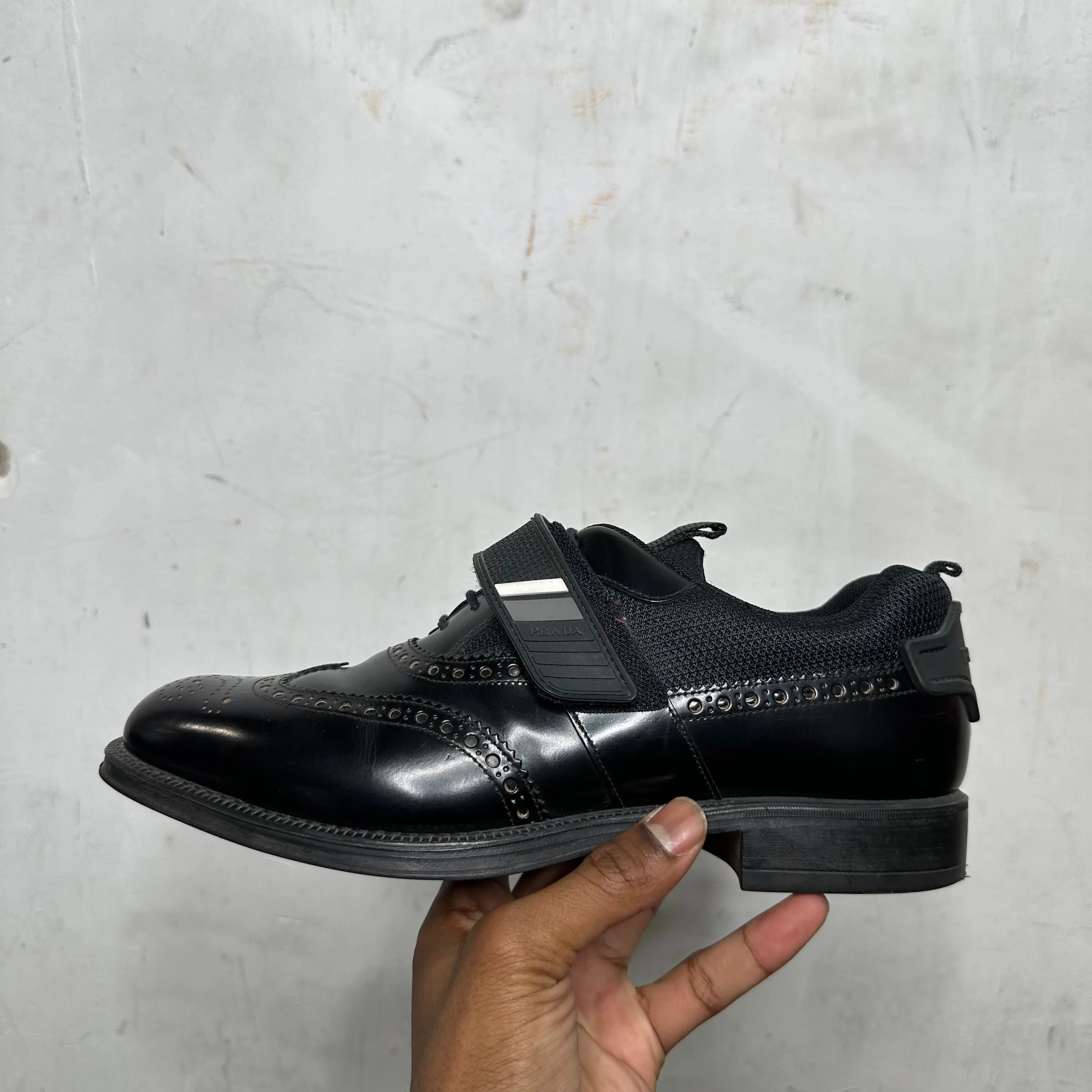 PRADA Strapped Leather Derby