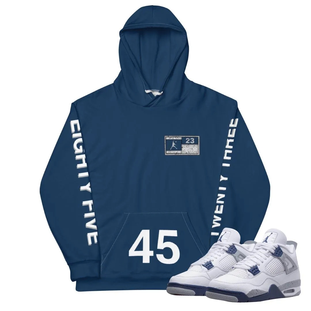 Retro 4 Midnight Navy Cement Hoodie