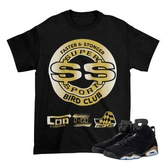 Retro 6 Black Gold Sneaker tees