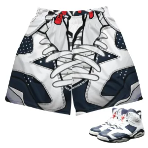 Retro 6 Olympic Sneaker Mesh Shorts