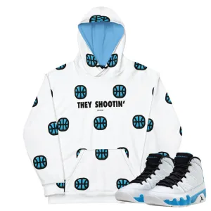 Retro 9 Powder Blue They Shootin' Hoodie