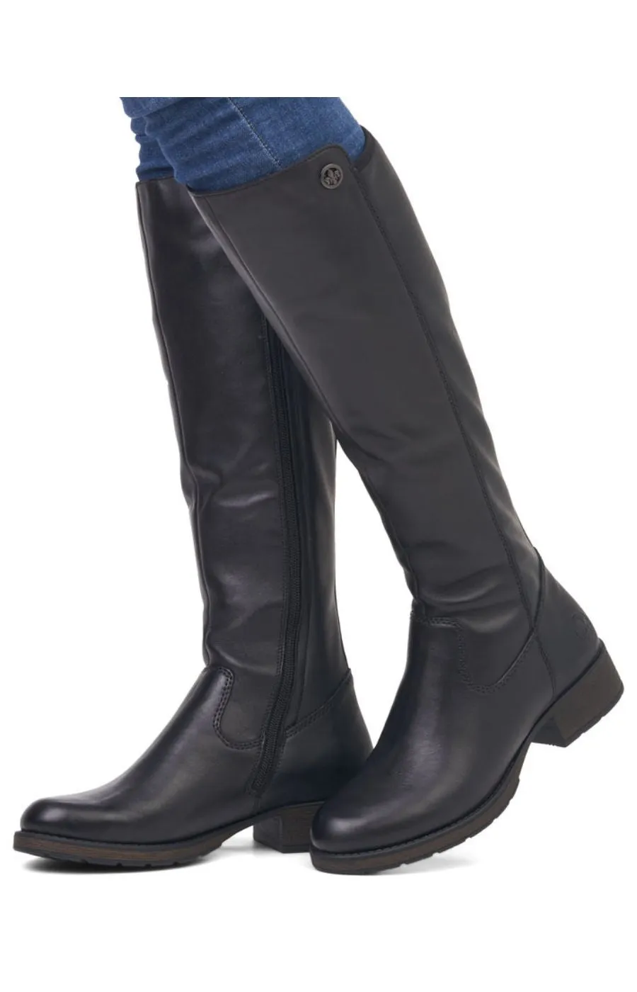 Rieker Knee High Boots in Black