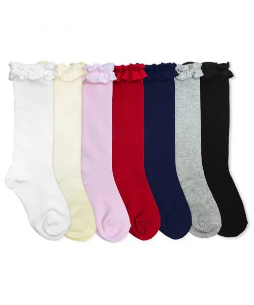 Ruffle knee high sock 1658