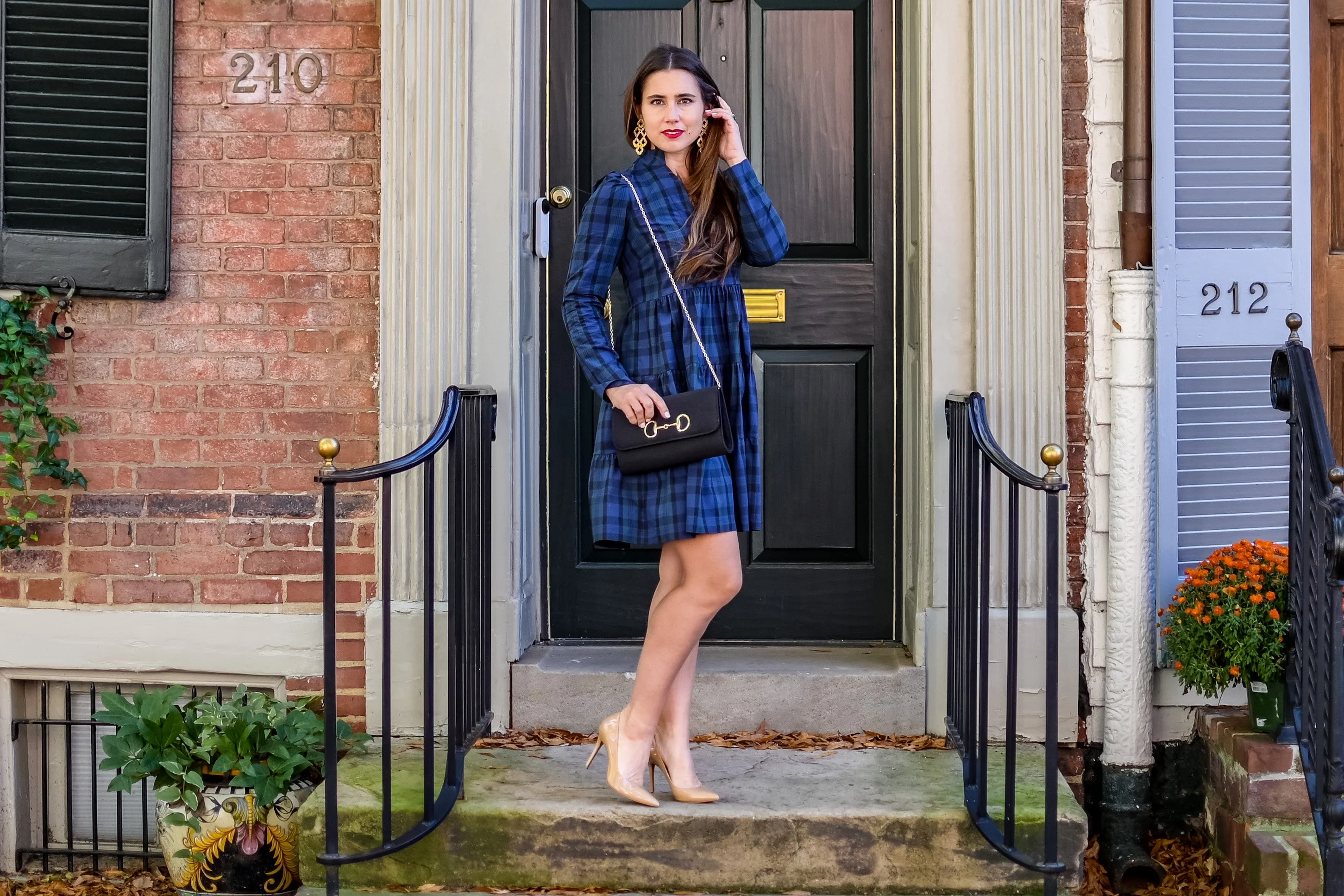 Sail to Sable Highlands Dress - Blackwatch Plaid