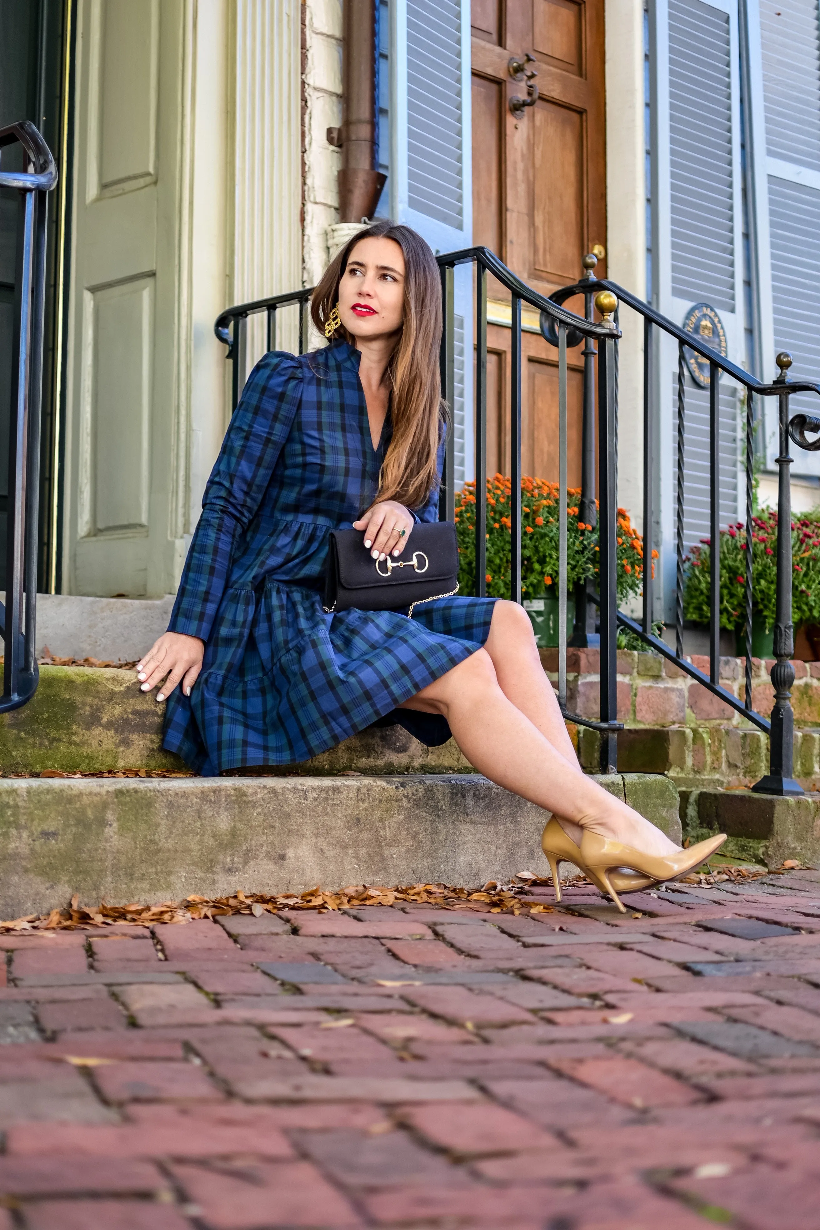 Sail to Sable Highlands Dress - Blackwatch Plaid