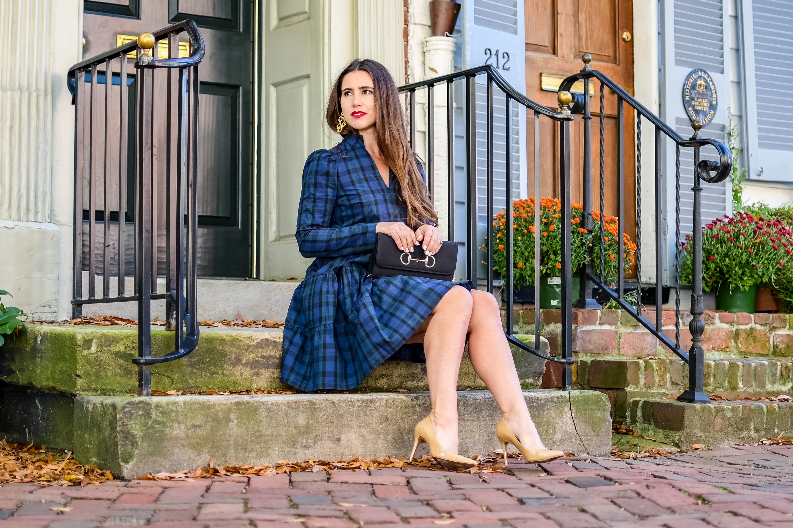 Sail to Sable Highlands Dress - Blackwatch Plaid