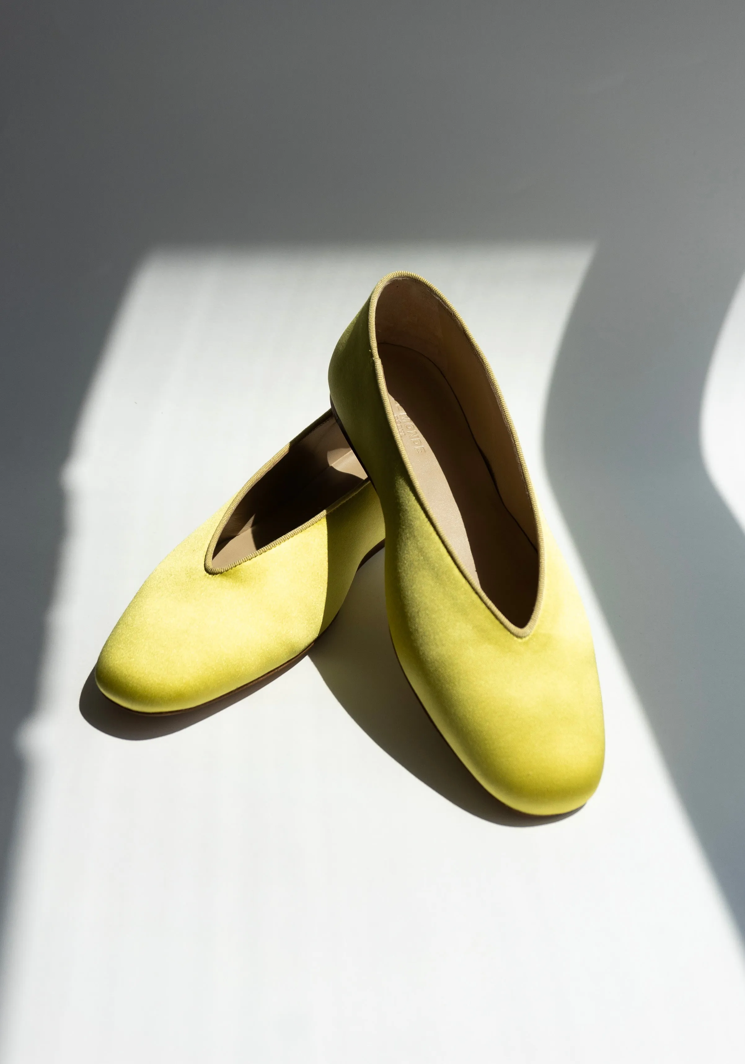 Satin Regency Slipper in Lime