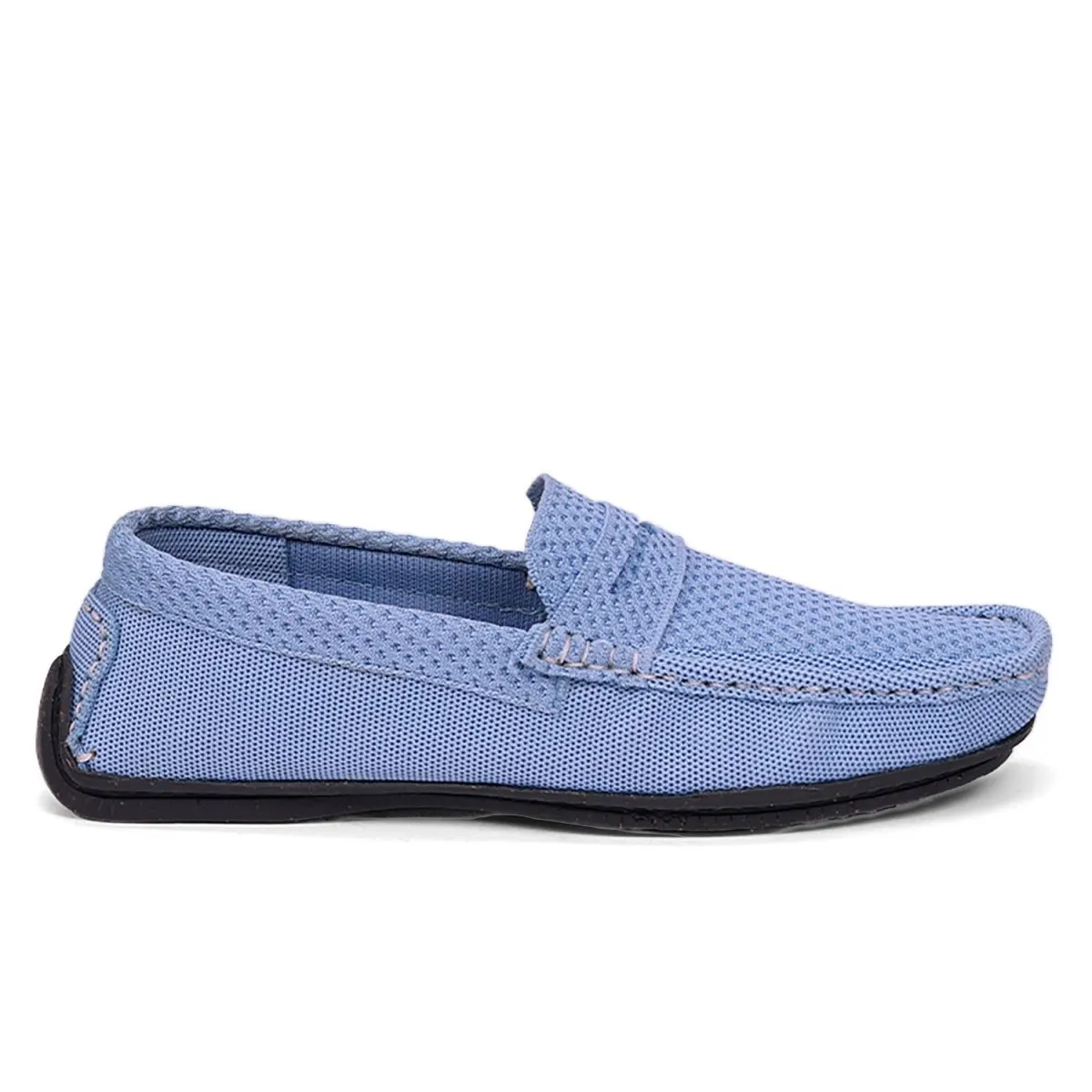 Sky Blue Moc Mens Shoes Loafers