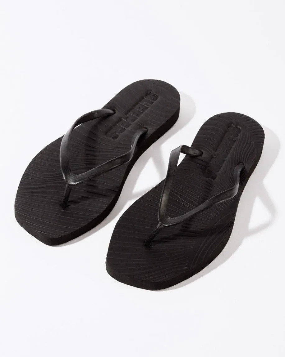 SLEEPERS TAPERED FLIP FLOPS BLACK