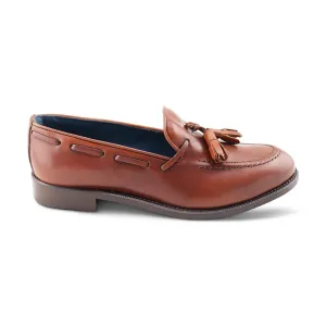 Slippers in pelle color brandy