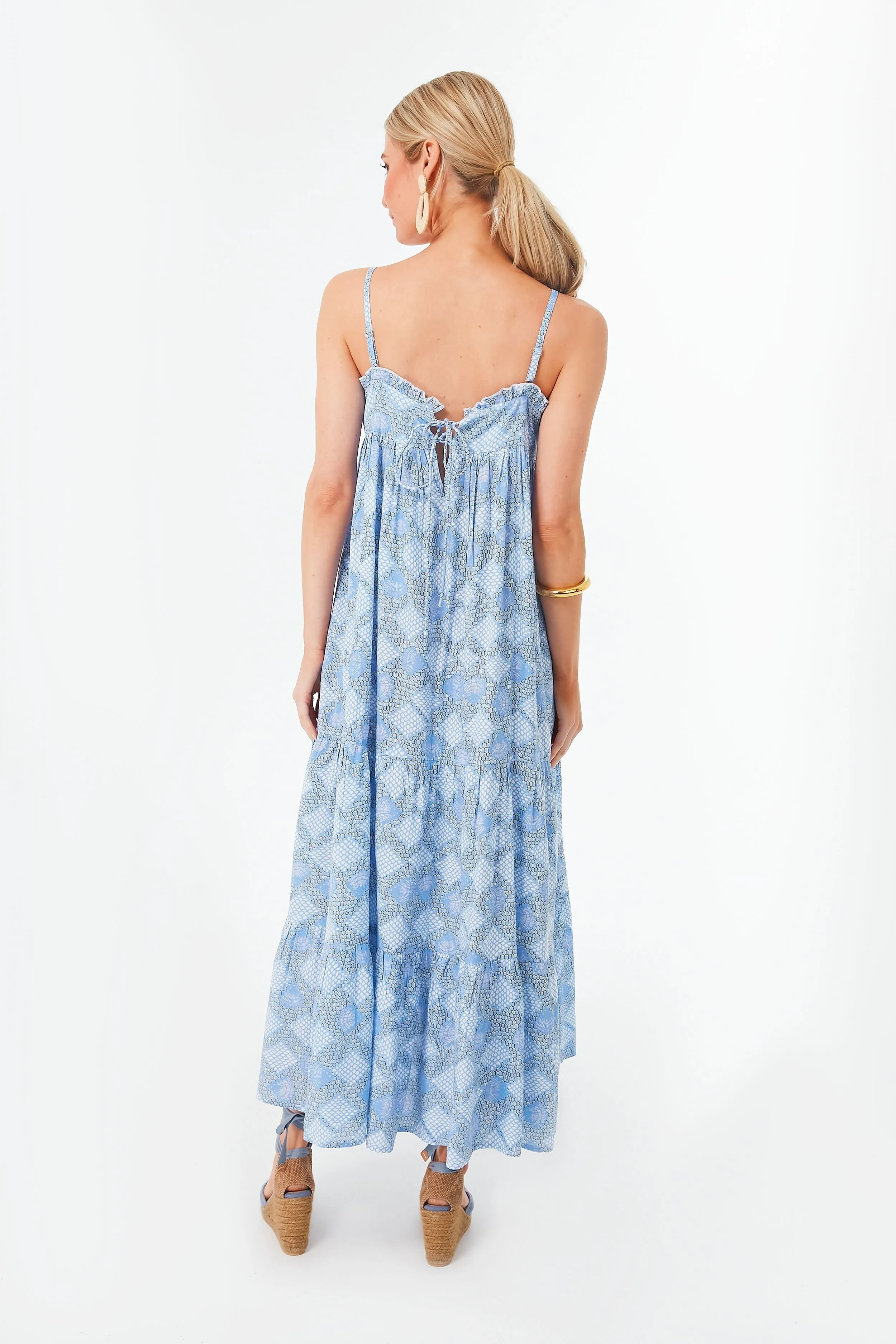 St. Lucia Sea Glass Tiered Midi Coverup