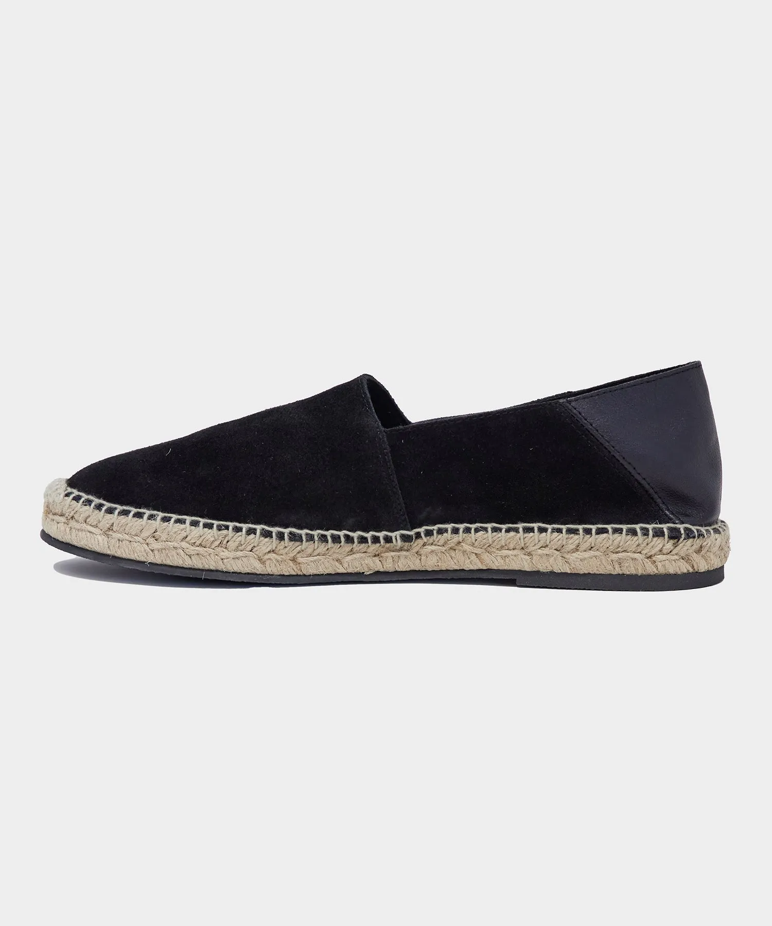 Suede Espadrille in Black