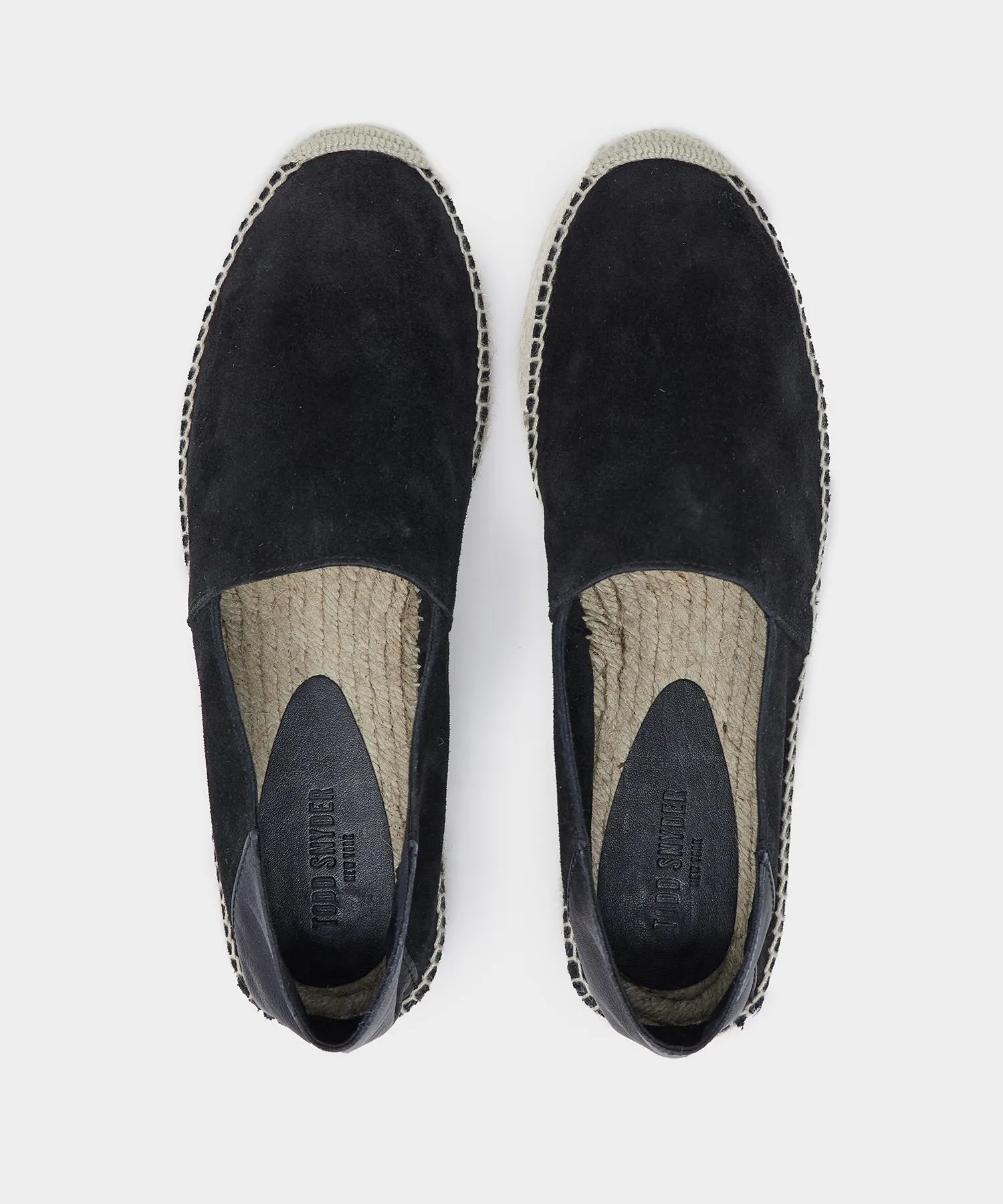 Suede Espadrille in Black