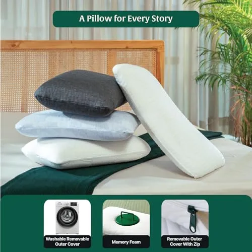 The White Willow Pillow for Neck Pain Relief-Memory Foam Pillow-Orthopedic Bed Pillow for Sleeping-Cervical Pillow for Neck & Shoulder Pain-Medium Firm Pillow for Back Pain-XL King Size-5" H