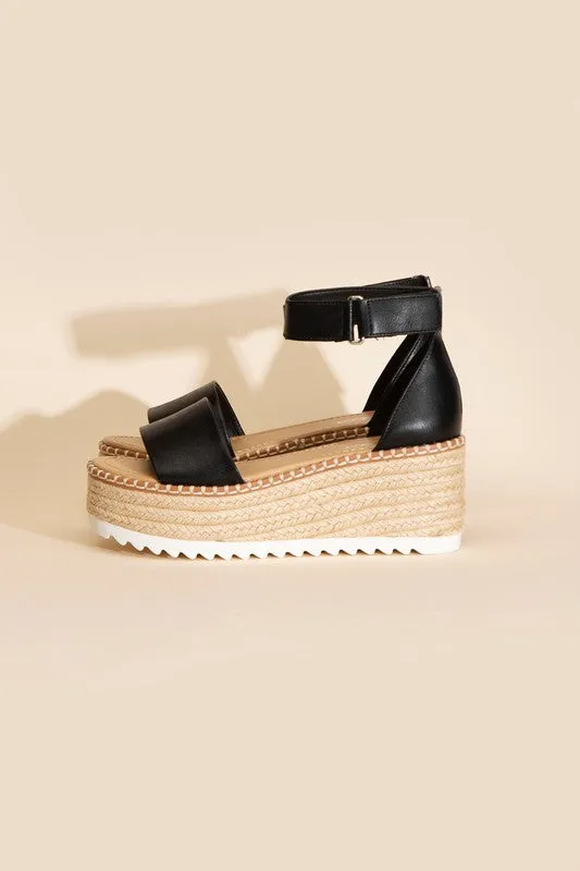 Tucker  Platform Sandals | Black or White