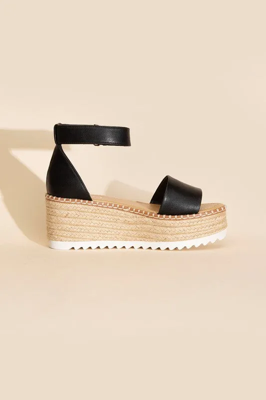 Tucker  Platform Sandals | Black or White