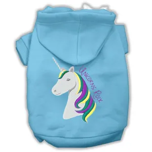 Unicorns Rock Embroidered Dog Hoodie Baby Blue M (12)