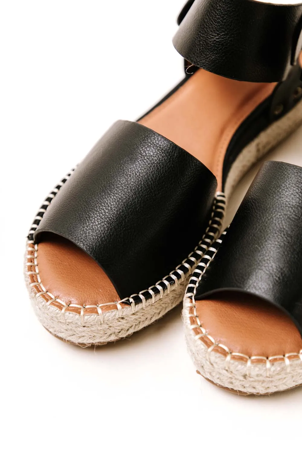 Valley Espadrille Sandal in Black