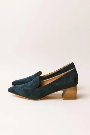 Viv Heeled Loafers in Teal