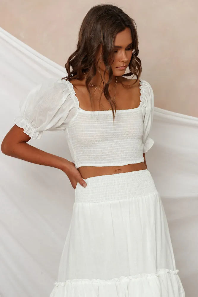 We'll Always Have Paris Crop Top White