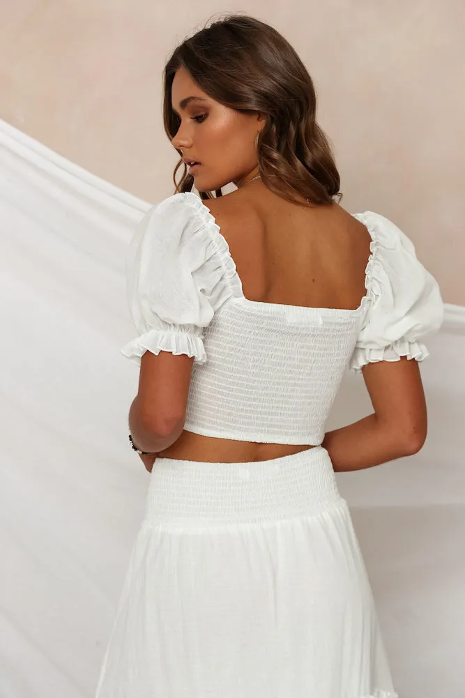 We'll Always Have Paris Crop Top White