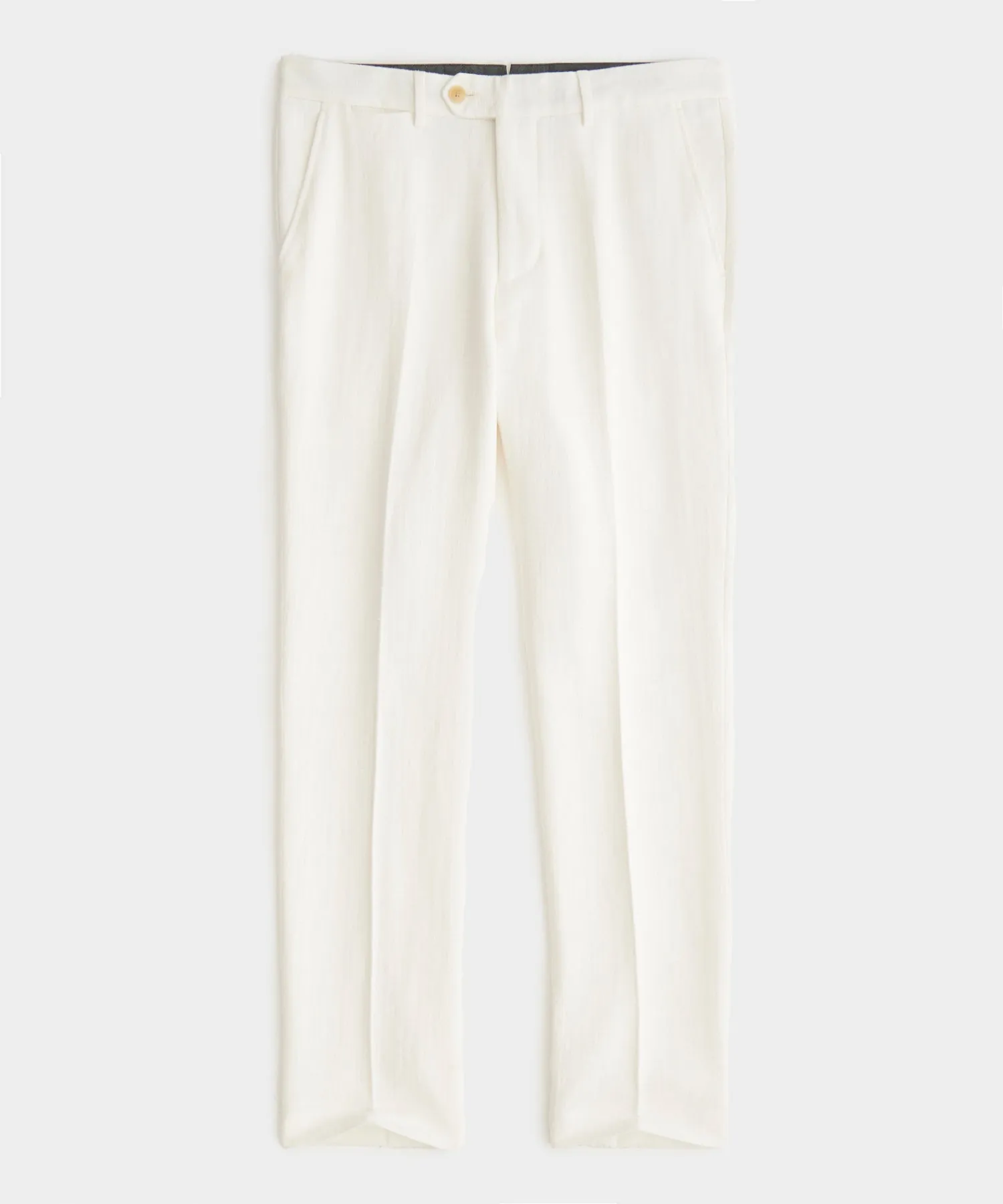 White Broken Herringbone Sutton Trouser